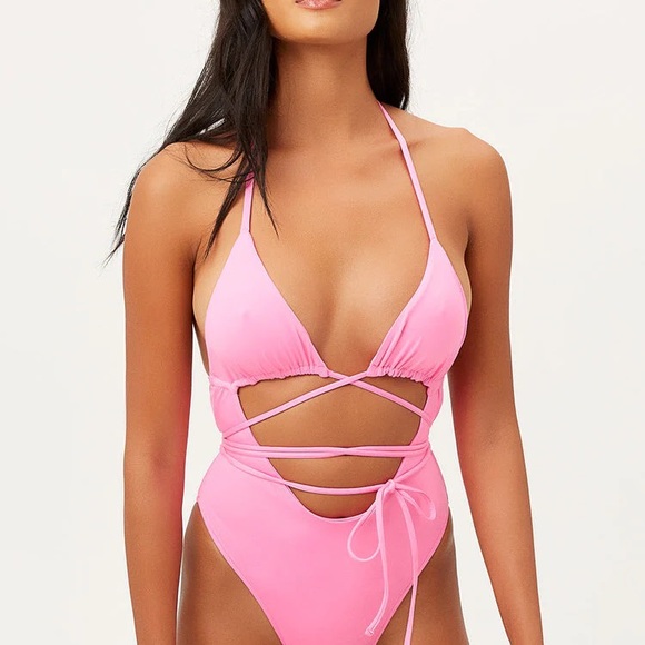Frankie's Bikinis Swim Frankies Bikinis Gemma One Piece Wrap